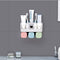 Toothbrush Holder Set Storage Suplies Save Space No Drill Wall Mount Toothpaste Dispenser Multi-Functional Slots Bathroom Strong Traceless Hander