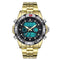 STRYVE S8011 Chronograph Alarm Calendar Stainless Steel Sport Dual Display Digital Watch