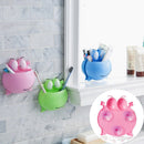 Suction Cup Toothbrush Holder Home Bathroom Wall-mount Toothpaste Storage Toothbrush Rack
