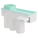 Magnetic Toothbrush Holder Toothpaste Dispenser Bathroom Organizer Storage 2/3 Cup Toothbrush Squeezer