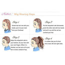 Natural Dark Roots Women Wig Full Wavy Hair Extensions Heat Resistant Synthetic Colorful
