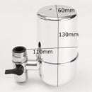 Plastic Silver Round Carbon Purifier Filter Water Faucet Tap Set