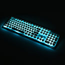 N528 104 Keys Colorful Backlit Mute Rechargeable Wireless Gaming Keyboard and  2.4G Wireless Mouse Combo with Mouse Pads