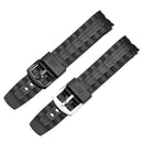 Black PU Strap Replacement Watch Band for Edifice EF-550 EF-523