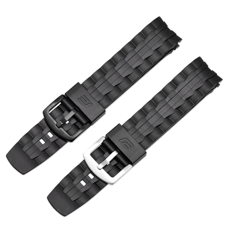 Black PU Strap Replacement Watch Band for Edifice EF-550 EF-523