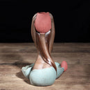 Mermaid Ceramic Incense Burner Backflow Glaze Censer Cone Holder Decor Crafts