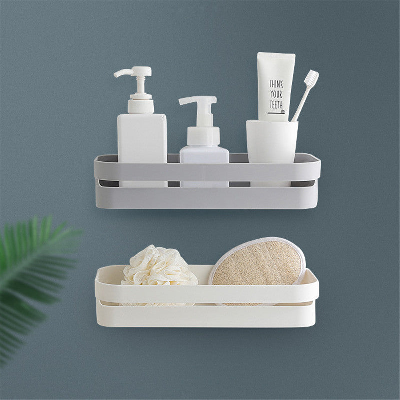 Adhesive Storage Rack Wall Mount Shower Shelf Storage Rack Bathroom Kitchen Organizer Accessories