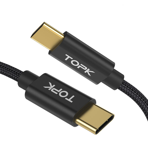 TOPK 3A PD Fast Charging Type C to Type C QC3.0 Data Cable For Xiaomi Mi8 Mi9 HUAWEI P30 S9 S10 S10+ Pocophone