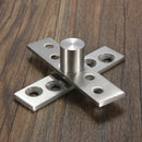 2pcs 360 Degree Door Pivot Hinge Hardware Silver 74mm Length