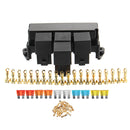Auto Car Boat 10 Way Circuit Standard Blade Fuse Box Block Holder Set 12V 80A
