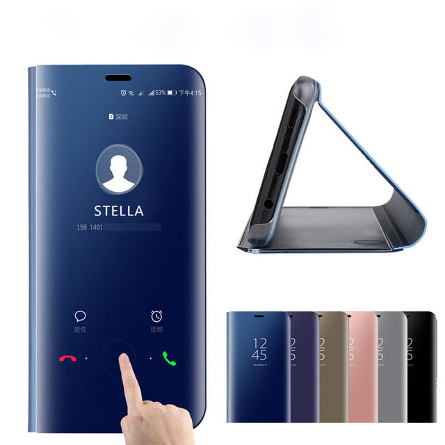 Bakeey Flip Smart Sleep Mirror Window View Bracket Protective Case For Xiaomi Mi 8 Lite 6.26 inch