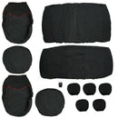 TIROL Car Seat Covers Universal fit SUV Sedans Black Mesh Read Line
