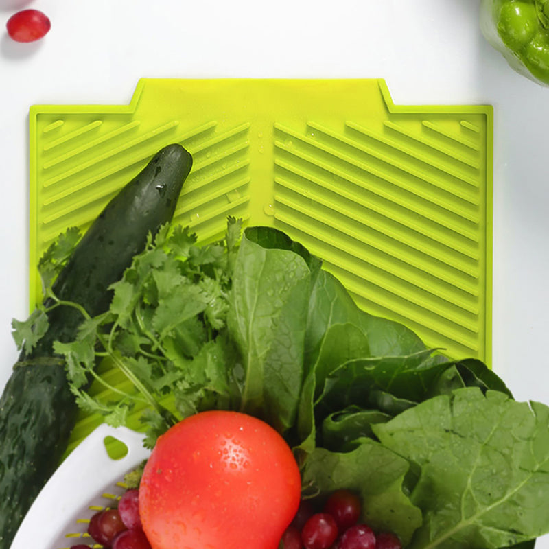 Silicone Dish Drying Mat Dish Cup Mat for Kitchen Waterproof Countertop Mat Non Slip Heat Resistant BPA Free Dish Washer Safe