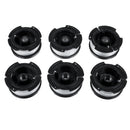 6Pcs Weed Eater String Replacement Spool Line +1pc Trimmer Cap & Spring For Black For Decker Lawnmower