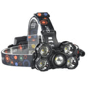 XANES 2503 1700 Lumens Cycling Headlamps 4 Switch Modes 5x T6 Light Three Focusing Methods Light