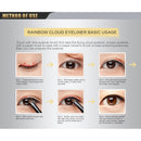 Music Flower Coffee Black Eyeliner Gel Waterproof Makeup Eye Liner With Brush