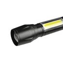 XANES 1517B XPE+COB Dual Lights 1000LM Zoomable USB Rechargeable Tactical EDC LED Flashlight Suit