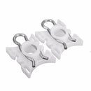 Pair White Window Lift Regulator Slider Clips