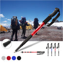 1Pcs Folding 4-Section Trekking Camping Hiking Climbing Sticks Anti-shock Emergency Tool