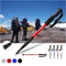 1Pcs Folding 4-Section Trekking Camping Hiking Climbing Sticks Anti-shock Emergency Tool