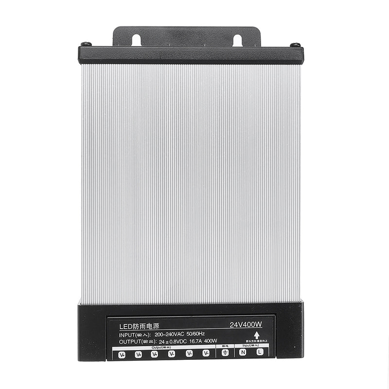 AC200-240V to DC24V 17A 400W LED Rainproof Switching Power Supply 165*120*58mm
