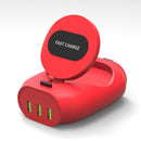 Bakeey 3 USB Ports Qi Wireless Charger Folding Holder Fast Charging Charger for Samsung S8 S9 Note 8