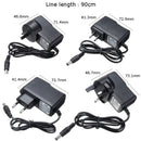 5.5x2.1mm DC 12V 1A Power Supply Adapter for CCTV Security Camera DVR + 4 Split Power Cable
