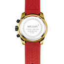 MEGIR 2045G Chronograph Date Display Quartz Watches Silicone Strap Men Wrist Watch