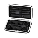 Y.F.M Stainless Steel Black Nail Clipper Pedicure Scissor Tweezer Manicure Set Kit