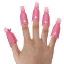 10pcs UV Gel Polish Remover Clips Caps Nail Cleaner Manicure Tools