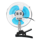 8 Inch 12V Mini Electric Oscillating Air Cooling Fan Clip Conditioner Cooler Fan For Auto Truck
