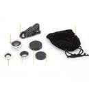Bakeey 3 in 1 Universal Clip Aluminum Alloy Camera Lens 0.67 Wide Angel+180 Degree Fish Eye+Macro for ipad Mobile Phone Tablet