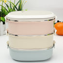 3 Tiers Stainless Steel Lunch Box Portable Bento Insulated Thermal Food Container