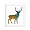 Miico Hand Painted Oil Paintings Simple Style-D Side Face Deer Wall Art For Home Decoration Paintings