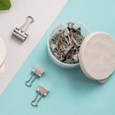 Jordan&Judy YD0018 Metal Binder Clips Long Tail Clips Paper Clips 15Pcs/Box L Size 30Pcs/Box S Size Spring Clips Paper Filing Grip Clamps Office Stationery Binding Supplies
