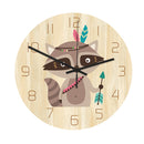 Loskii CC028 Creative Squirrel Pattern Wall Clock Mute Wall Clock Quartz Wall Clock For Home Office Decorations