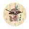 Loskii CC028 Creative Squirrel Pattern Wall Clock Mute Wall Clock Quartz Wall Clock For Home Office Decorations