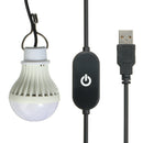 5W USB LED Light Bulb with Touch Sensor Switch for Outdoor Camping Hiking Emergency 5V