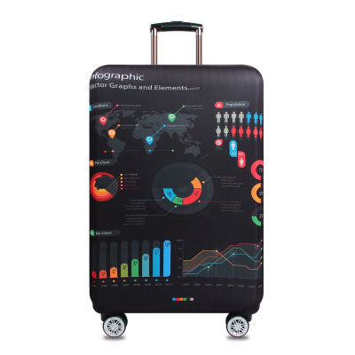 Honana Tourism Theme Elastic Luggage Cover Trolley Case Cover Warm Travel Suitcase Protector
