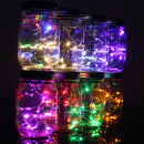 Christmas light Solar Power Hanging Glass Jar Lamp 8 LED Beads Garden Courtyard Landscape Decor Light