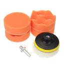 7pcs Buffing Sponge Polishing Pad Waxing Buffing Pad Drill Woolen Sponge Wheel