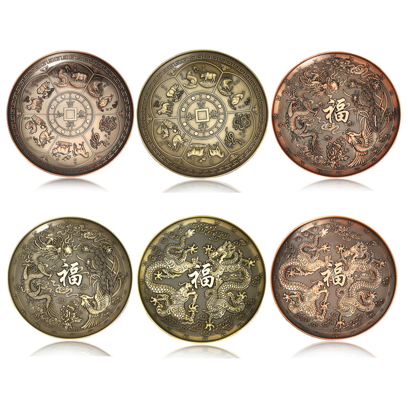 5 Holes Dragon Lotus Incense Burner Holder Retro Censer Plate For Stick Cone