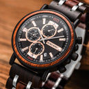 BOBO BIRD S28 Unique Design Men Wrist Watch Calendar Wooden Quartz Creative Watch