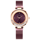 MINI FOCUS MF0254L Ultra Thin Mesh Strap Crystal Elegant Women Watch Quartz Watch