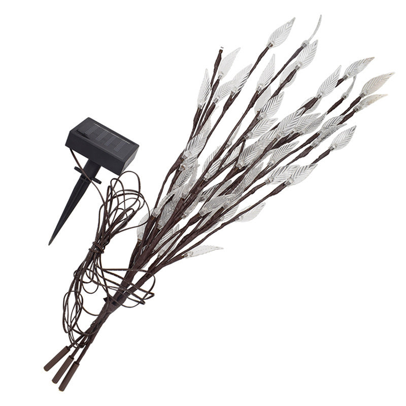 Solar Powered Waterproof 60 LED Branch Tree Leaf Garden Lawn Light Outdoor Landscape Lamp