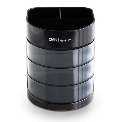 Deli 9147 Multifunctional Pen Holder Office Business Plastic Deli Pen Holder Creative Fashion Receiving Pen Holder