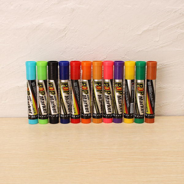 Genvana 12mm POP Marker Pen Oblique Square Point Repeated Filling