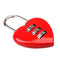 Heart Shaped 3 Digit Travel Luggage Lock Resettable Combination Padlock for School Gym&Sports Locke