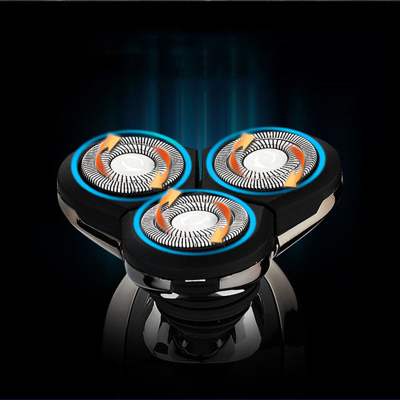 Genpai 8500 IPX7 Waterproof USB Electric Shaver Razor Men Washable Rechargeable 4D Three-Head Foating Electric Shaver