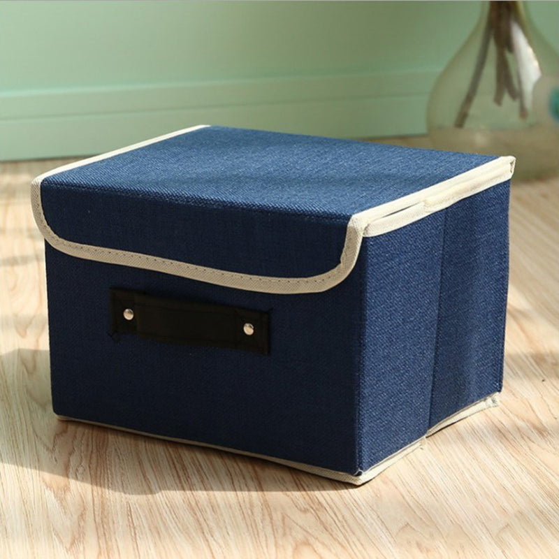 Cotton Linen Books Sundries Thickening Storage Box Collapsible Clothing Organizer Clothes Storage Bag